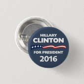 Hillary Clinton voor president 2016 Ronde Button 3,2 Cm (Voorkant /achterkant)