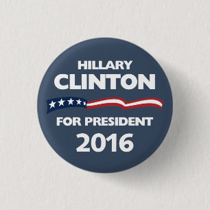 Hillary Clinton voor president 2016 Ronde Button 3,2 Cm