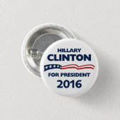 Hillary Clinton voor president 2016 Ronde Button 3,2 Cm (Voorkant /achterkant)