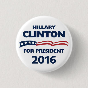 Hillary Clinton voor president 2016 Ronde Button 3,2 Cm