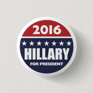 Hillary Clinton voor president 2016 Ronde Button 3,2 Cm