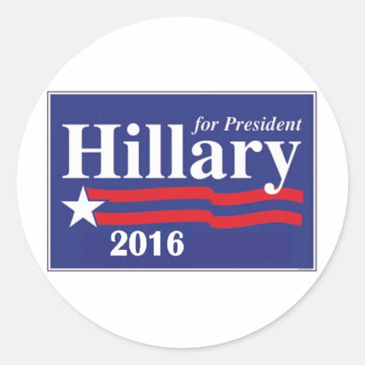 Hillary Clinton voor President 2016 Ronde Sticker (Voorkant)