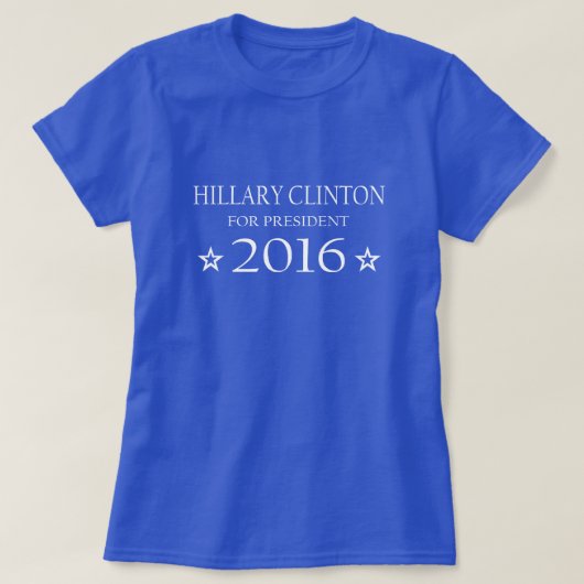 Hillary Clinton voor President 2016 T-shirt (Design voorkant)