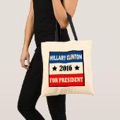 Hillary Clinton voor President 2016 Tote Bag (Voorkant (product))