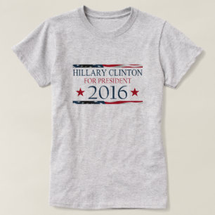 Hillary Clinton voor President 2016 USA FLAG T-shirt