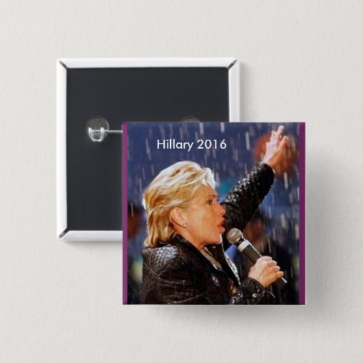 Hillary Clinton voor President 2016 Vierkante Button 5,1 Cm (Voorkant /achterkant)