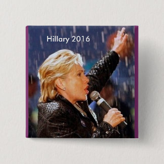 Hillary Clinton voor President 2016 Vierkante Button 5,1 Cm