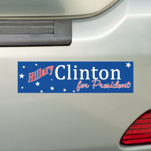 Hillary Clinton voor President Bumpersticker (Op auto)