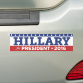 Hillary Clinton voor President-Bumpersticker 2016 Bumpersticker (Op auto)
