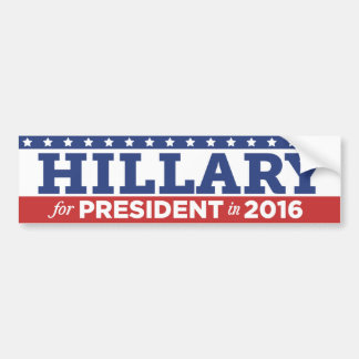 Hillary Clinton voor President-Bumpersticker 2016 Bumpersticker