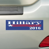 Hillary Clinton voor President-Bumpersticker 2016 Bumpersticker (Op auto)