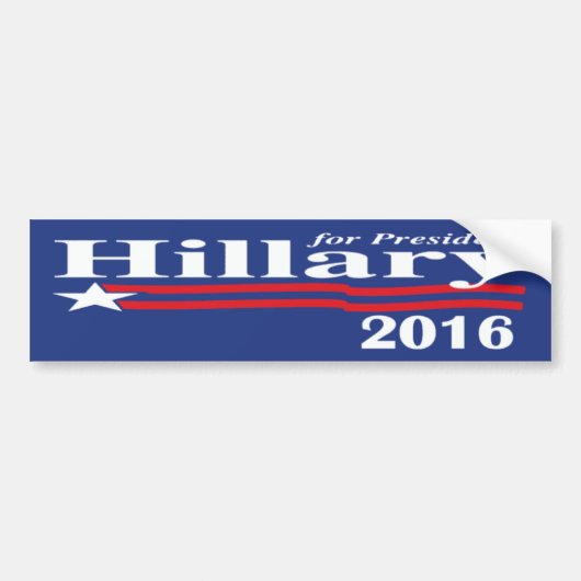 Hillary Clinton voor President-Bumpersticker 2016 Bumpersticker (Voorkant)