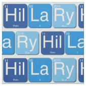 Hillary Clinton voor President Fabric Stof (Swatch)