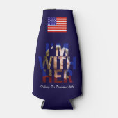 Hillary Clinton voor President Flesjeskoeler (Voorkant)