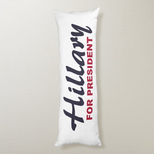 Hillary Clinton voor President Lichaamskussen (Achterkant (Verticaal))