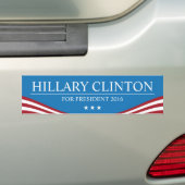 Hillary Clinton voor President Moderne 2016 Bumpersticker (Op auto)