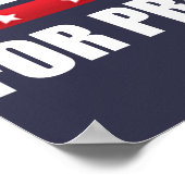 Hillary Clinton voor President Poster (Hoek)