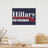 Hillary Clinton voor President Poster (Keuken)