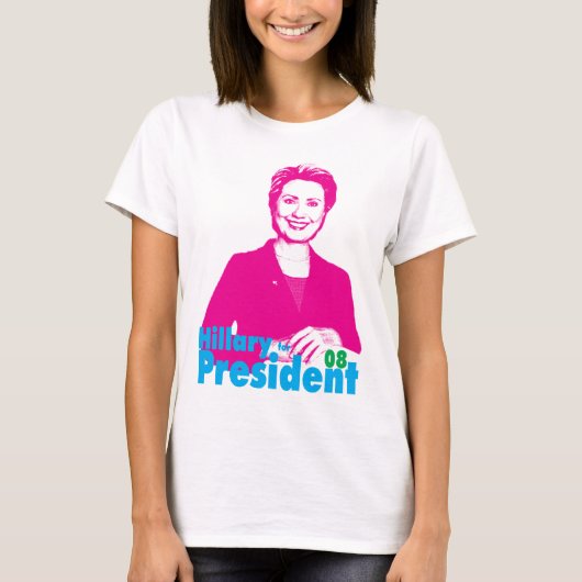 Hillary Clinton voor President T-shirt (Voorkant)