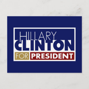 Hillary Clinton voor President V1 Briefkaart