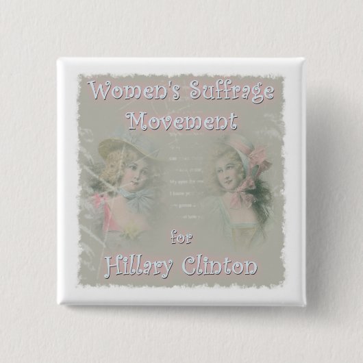 Hillary Clinton voor President Vierkante Button 5,1 Cm (Voorkant)