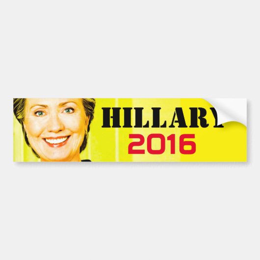 Hillary Clinton voor US President 2016 Bumpersticker (Voorkant)
