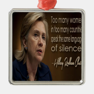 Hillary Clinton Vrouwen R Anonieme Cadeaus & T-shi Metalen Ornament