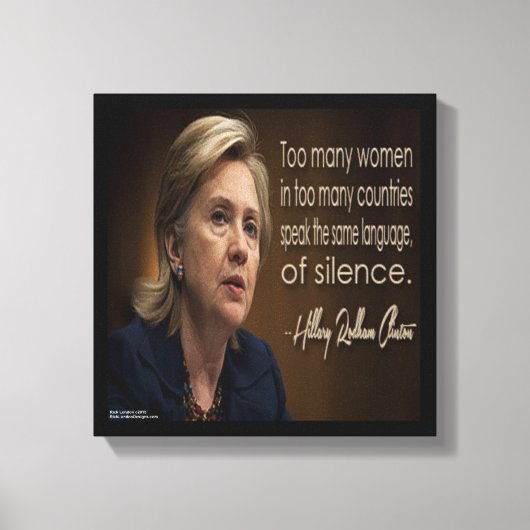 Hillary Clinton Vrouwen R Stil Canvas Print (Voorkant)