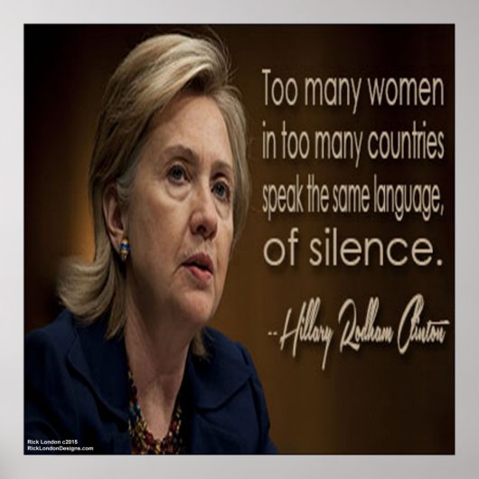 Hillary Clinton Vrouwen R Stil Poster (Voorkant)