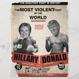 Hillary Clinton vs. Donald Trump 2016 Flyer