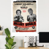 Hillary Clinton vs. Donald Trump 2016 Poster (Thuiskantoor)