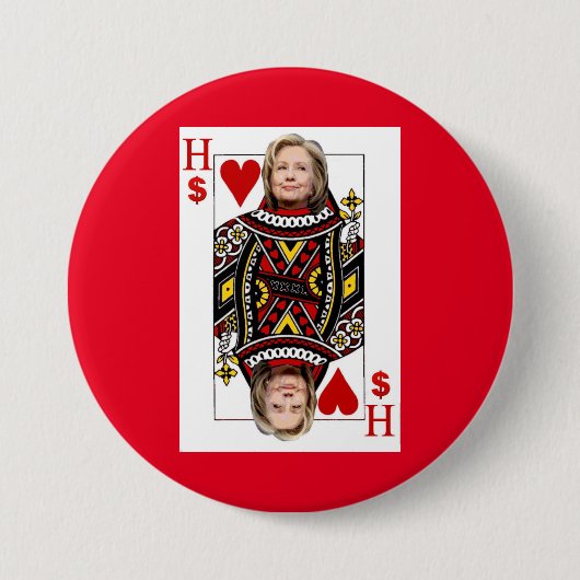 Hillary Clinton: Wall Street Queen Ronde Button 7,6 Cm (Voorkant)