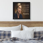 Hillary Clinton Women R Silent Canvas afdrukken (Insitu (Slaapkamer))