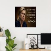 Hillary Clinton Women R Silent Poster (Thuiskantoor)