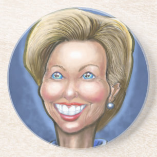 Hillary Clinton Zandsteen Onderzetter