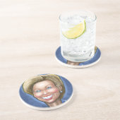 Hillary Clinton Zandsteen Onderzetter (Zijkant)