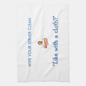 Hillary Cloth - Veeg uw server schoon! Theedoek (Verticaal)