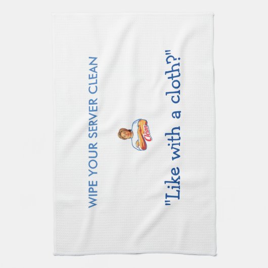 Hillary Cloth - Veeg uw server schoon! Theedoek (Verticaal)