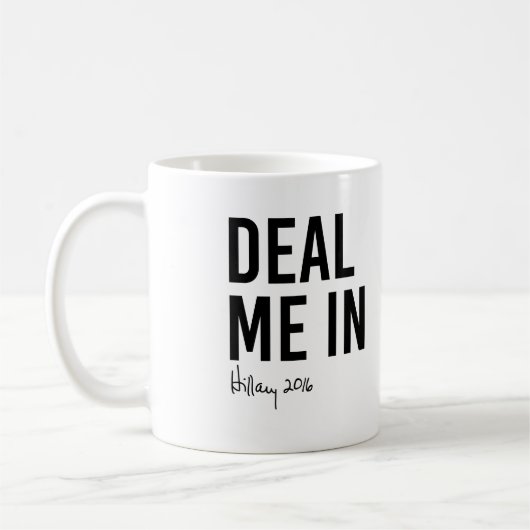 Hillary - Deal me in - Koffiemok (Links)