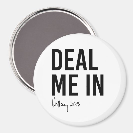 Hillary - Deal me in - Magneet (Voorkant / Achterkant)