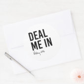 Hillary - Deal me in - Ronde Sticker (Envelop)
