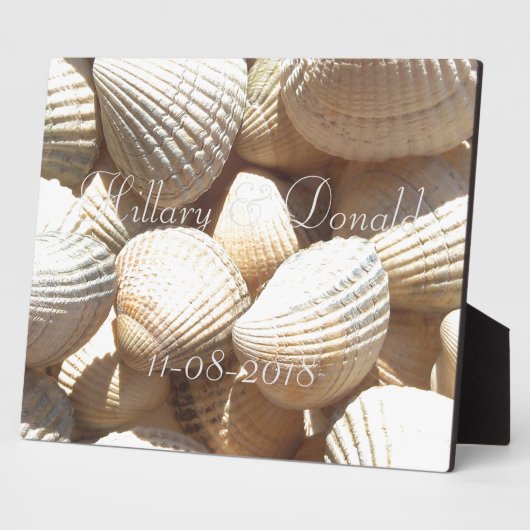 Hillary & Donald Wedding Exotic Bridal Sea Shells Fotoplaat (Zijkant)