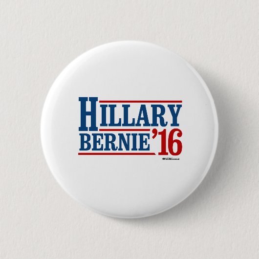 Hillary en Bernie in 2016 Ronde Button 5,7 Cm (Voorkant)