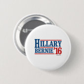 Hillary en Bernie in 2016 Ronde Button 5,7 Cm (Voorkant /achterkant)