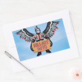 HILLARY EN HET LEGER VAN VLIEGENDE APEN RECHTHOEKIGE STICKER (Envelop)