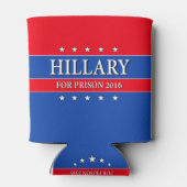"HILLARY FOR PRISON 2016" BLIKJESKOELER (Achterkant)