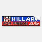 "Hillary for Prison" 2016 Bumpersticker (Voorkant)