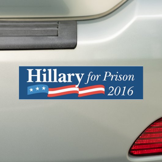 Hillary For Prison 2016 Campaign Bumpersticker (Op auto)