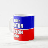 "HILLARY FOR PRISON 2016" KOFFIEMOK (Voorkant links)
