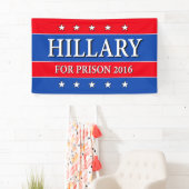 "HILLARY FOR PRISON 2016" SPANDOEK (Insitu)